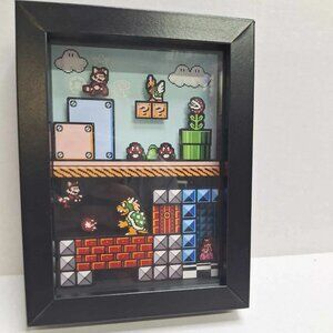 Super Mario 3 Shadow Box Diorama 3D Pop Art